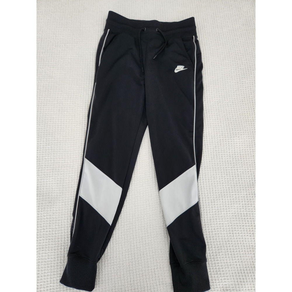 Nike Sportwear Heritage Track Pants Womens Black White Size S Small CD4152-010